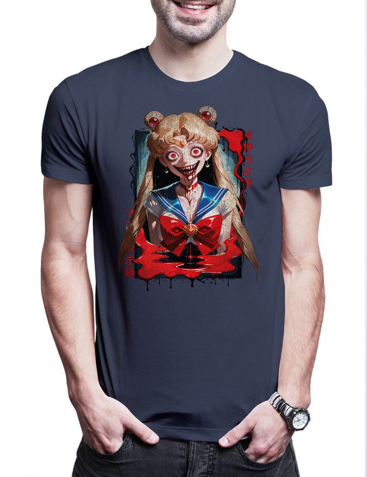 Urban Backwoods Print-Shirt Horror MoonHerren T-Shirt Anime Sailor Girl Usagi Tsukino Princess (1-tlg) Serenity Wild Rabbit Of von Urban Backwoods
