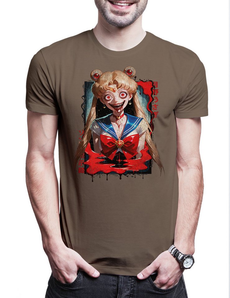 Urban Backwoods Print-Shirt Horror MoonHerren T-Shirt Anime Sailor Girl Usagi Tsukino Princess (1-tlg) Serenity Wild Rabbit Of von Urban Backwoods