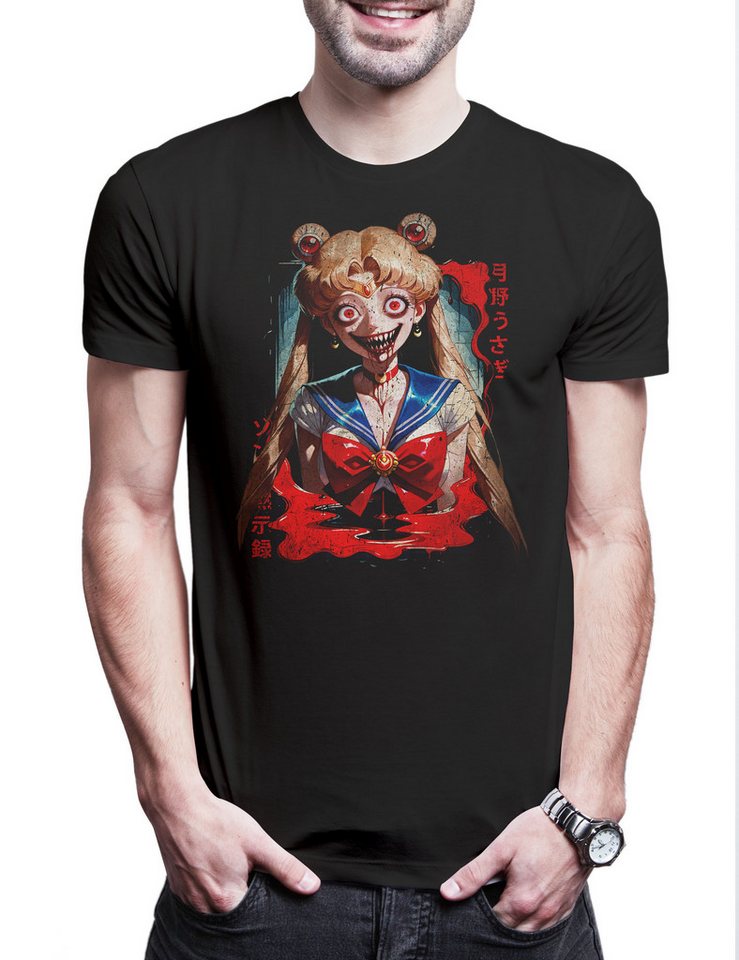 Urban Backwoods Print-Shirt Horror MoonHerren T-Shirt Anime Sailor Girl Usagi Tsukino Princess (1-tlg) Serenity Wild Rabbit Of von Urban Backwoods