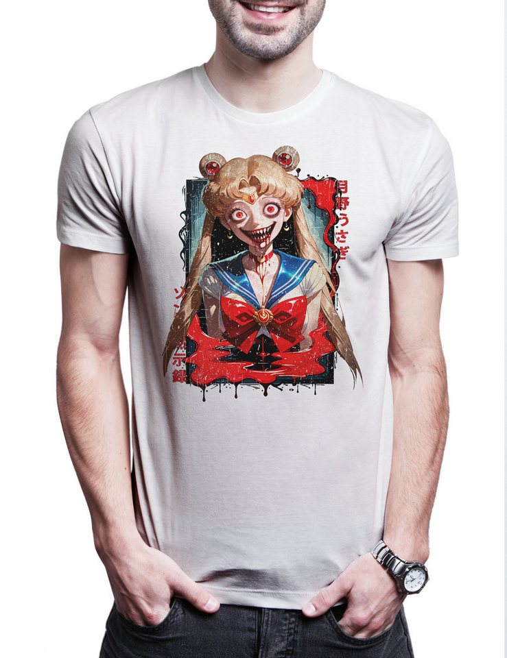 Urban Backwoods Print-Shirt Horror MoonHerren T-Shirt Anime Sailor Girl Usagi Tsukino Princess (1-tlg) Serenity Wild Rabbit Of von Urban Backwoods