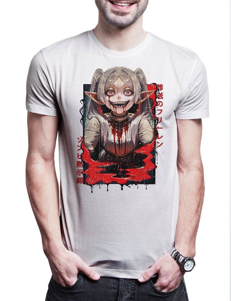 Urban Backwoods Print-Shirt Horror Sou Sou Herren T-Shirt Anime Heiter Himmel Frieren Mage Eisen (1-tlg) Fern Stark Nach Dem von Urban Backwoods