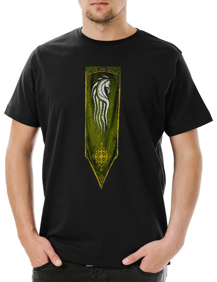 Urban Backwoods Print-Shirt Horse Banner Herren T-Shirt Lord of Rohan Horse The Middle-Earth Rings (1-tlg) Herr Theoden Ringe Riders von Urban Backwoods