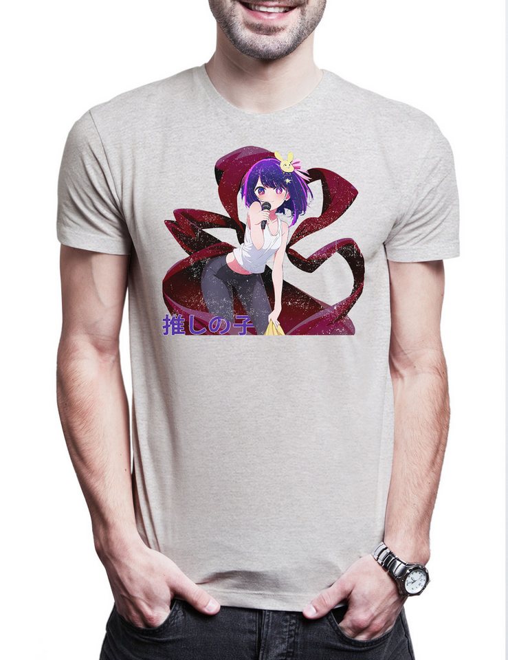 Urban Backwoods Print-Shirt Hoshino Girl Herren T-Shirt Anime Ko Ruby Oshi No Sarina Tendouji The (1-tlg) Idol's Children Pop Idols von Urban Backwoods