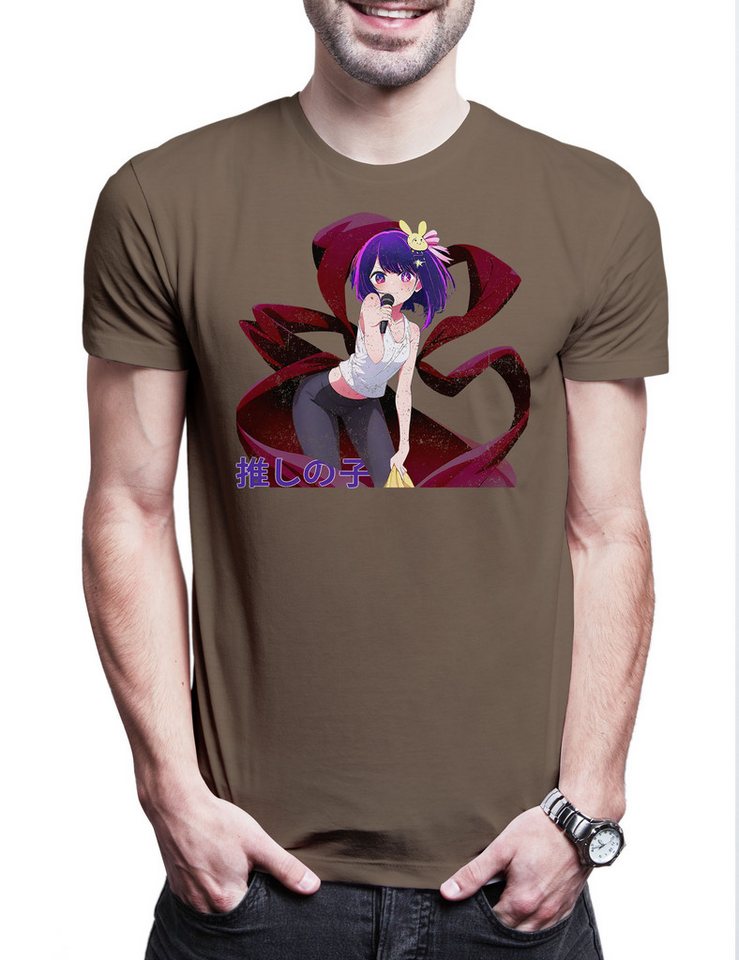 Urban Backwoods Print-Shirt Hoshino Girl Herren T-Shirt Anime Ko Ruby Oshi No Sarina Tendouji The (1-tlg) Idol's Children Pop Idols von Urban Backwoods