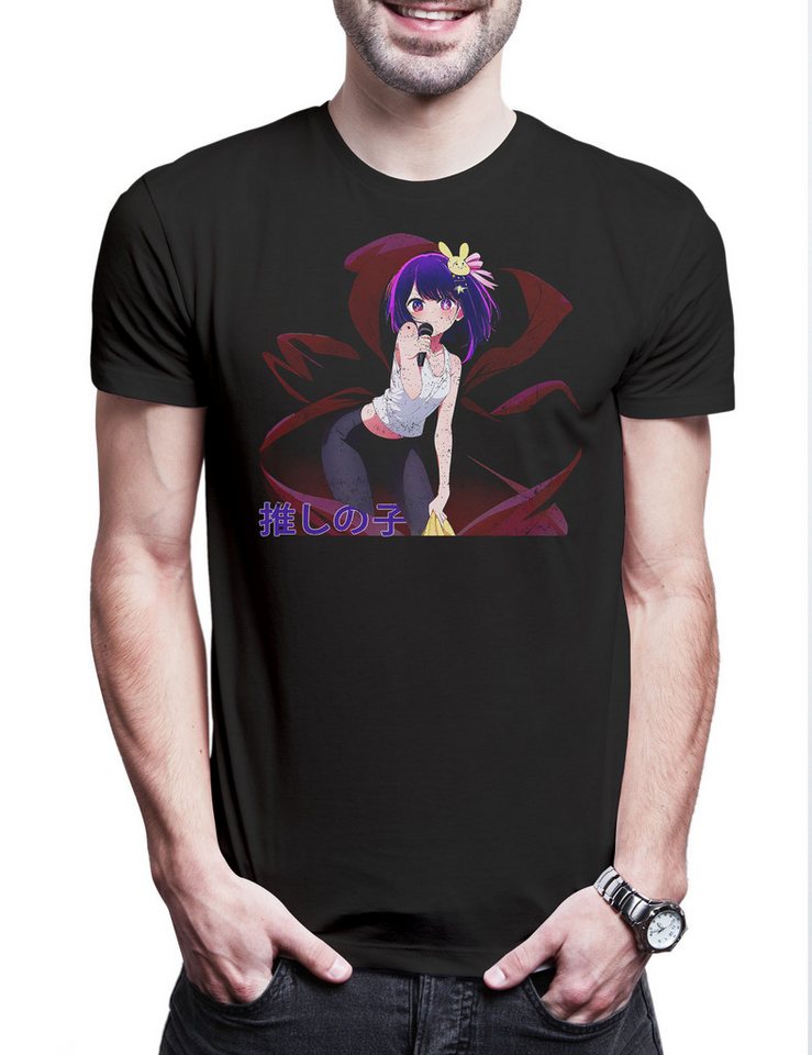 Urban Backwoods Print-Shirt Hoshino Girl Herren T-Shirt Anime Ko Ruby Oshi No Sarina Tendouji The (1-tlg) Idol's Children Pop Idols von Urban Backwoods