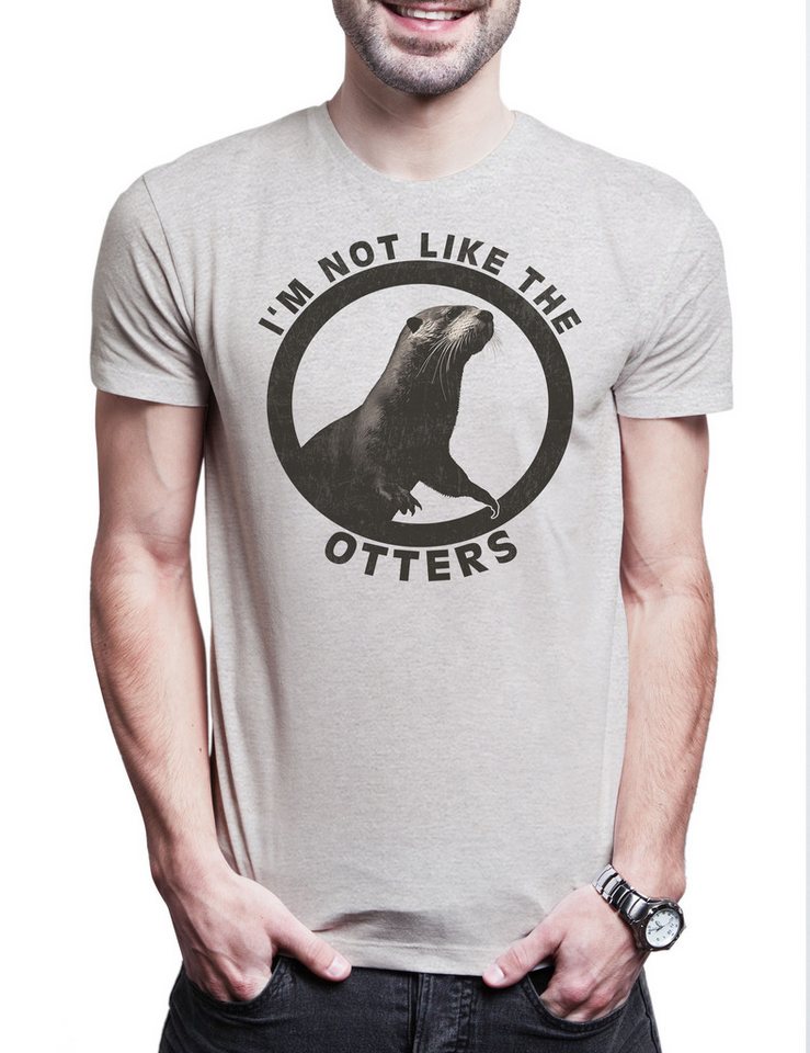 Urban Backwoods Print-Shirt I'm Not Like The Otters Herren T-Shirt Others Wildlife lontra Nutria (1-tlg) Fischotter Seeotter Viral Meme von Urban Backwoods