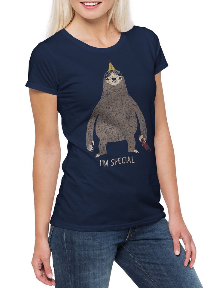 Urban Backwoods Print-Shirt I'm Special Damen T-Shirt Hakuna Matata Faul Faultier Lazy Sloth (1-tlg) Entspannt Chiller Chillerin Chilling von Urban Backwoods