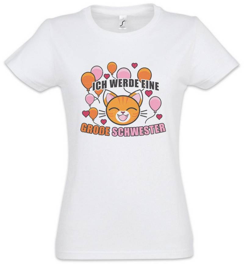 Urban Backwoods Print-Shirt Ich Werde Große Schwester Damen T-Shirt Fun Baby Kleiner Bruder Kind (1-tlg) Geburt Nachwuchs Geschwister von Urban Backwoods