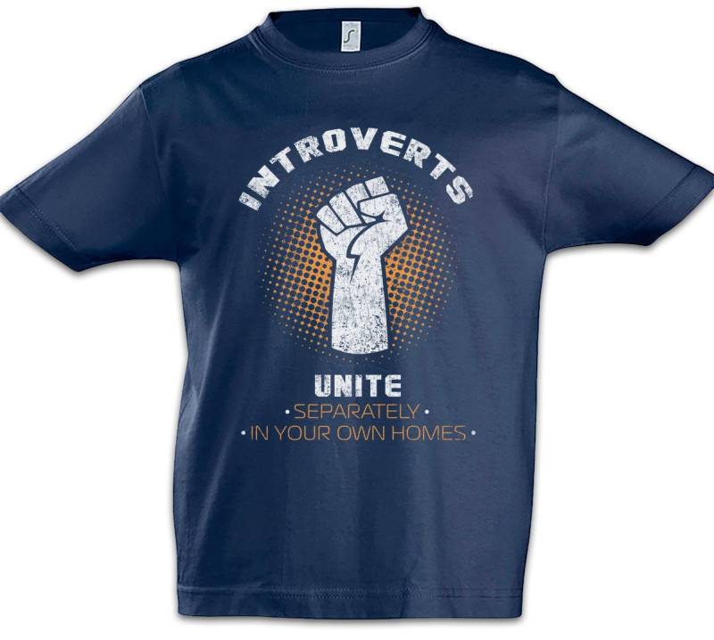 Urban Backwoods Print-Shirt Introverts Unite Kinder T-Shirt Geek Nerd Fun Informatiker Informatik (1-tlg) Freak Introvertiert Gamer Computer von Urban Backwoods