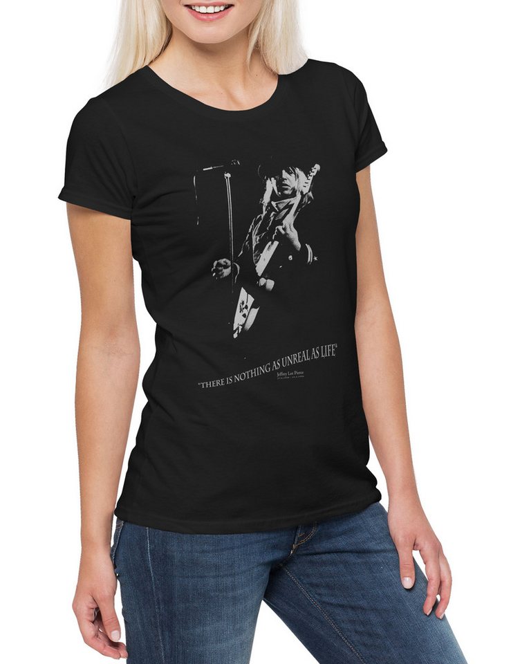 Urban Backwoods Print-Shirt Jeffrey Lee Pierce Retro Damen T-Shirt The Memorial Gun Classic Club (1-tlg) Rock Miami Album Musik von Urban Backwoods