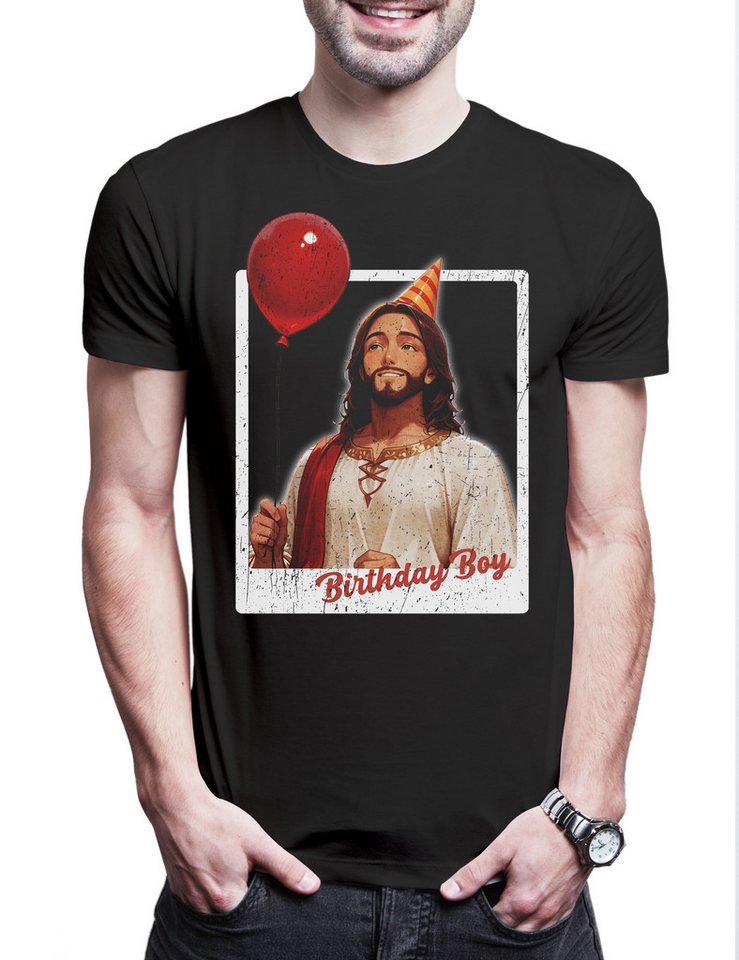 Urban Backwoods Print-Shirt Jesus Birthday Boy Herren T-Shirt Holy Christus Christmas X-Mas (1-tlg) Weihnachten Merry Christ Santa von Urban Backwoods