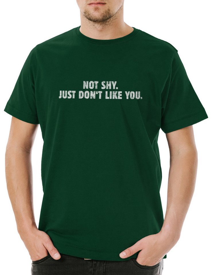 Urban Backwoods Print-Shirt Just Don't Like You Herren T-Shirt Not Shy Misanthrop Introvert (1-tlg) Outsider Nerd Geek Fun von Urban Backwoods
