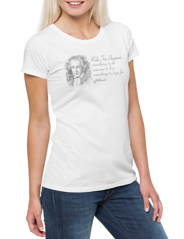 Urban Backwoods Print-Shirt Kant Rules For Happiness Damen T-Shirt Emmanuel Immanuel Philosopher (1-tlg) Quote Philosoph Zitat Die von Urban Backwoods