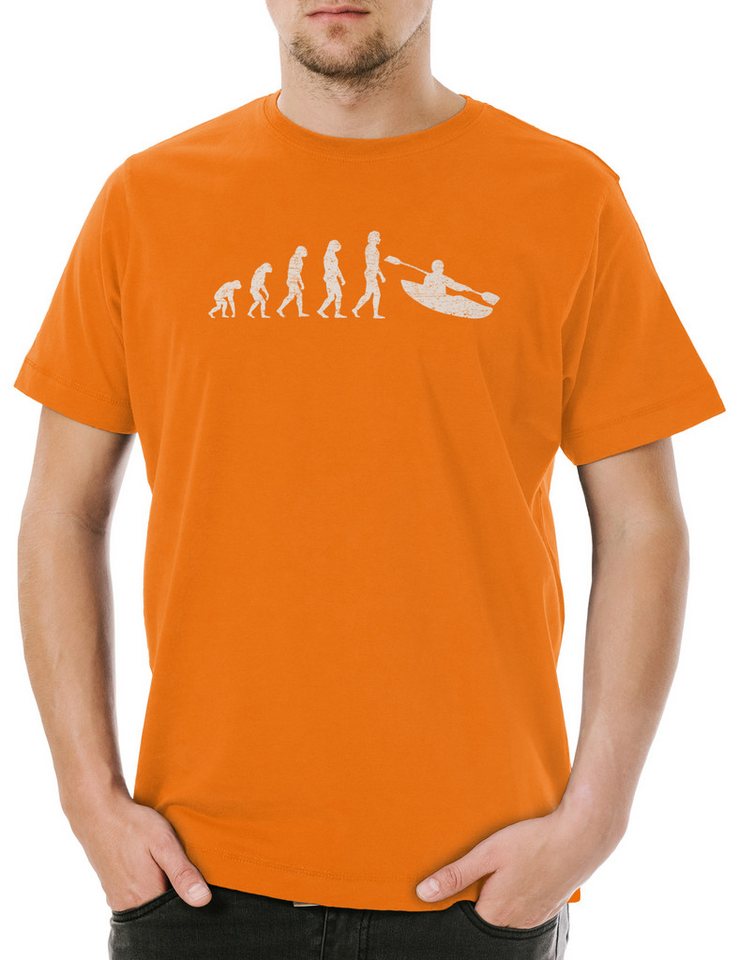 Urban Backwoods Print-Shirt Kayaking Evolution Herren T-Shirt Kayak Kajak Kanu Rafting Sport (1-tlg) Sports Boot Tour Guide von Urban Backwoods