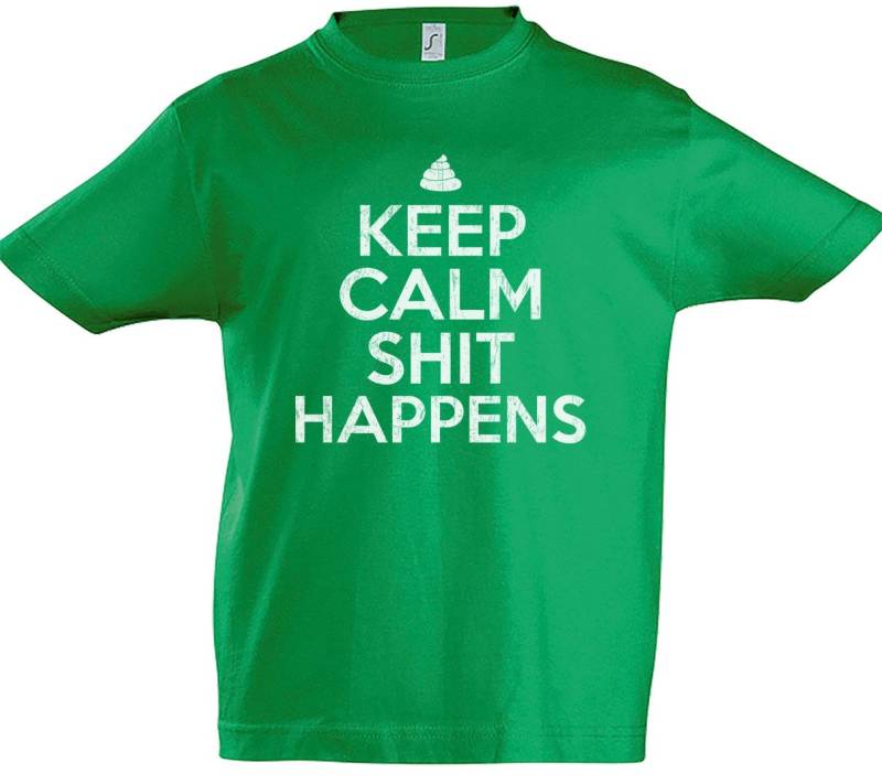 Urban Backwoods Print-Shirt Keep Calm And Happens Kinder T-Shirt Nothing Shit Nichts Nihilist (1-tlg) Comedy Fun Clown Comedian von Urban Backwoods