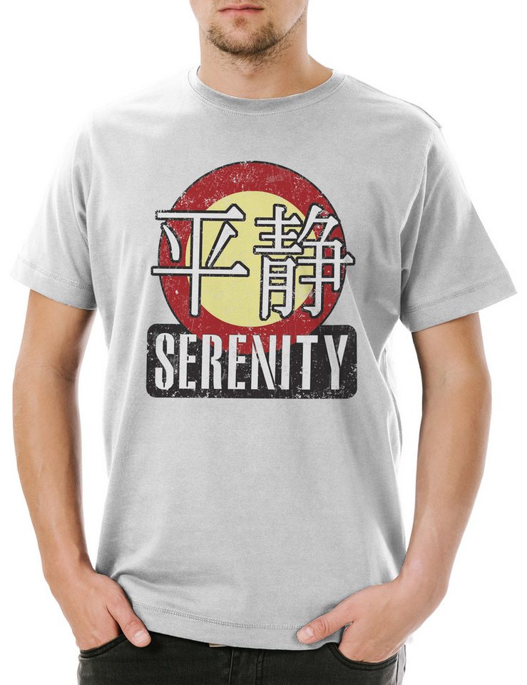 Urban Backwoods Print-Shirt Leaf Patch Herren T-Shirt Firefly Bronze Ship I Am Leaf Wind Serenity (1-tlg) Sci-Fi Symbol Logo Company von Urban Backwoods