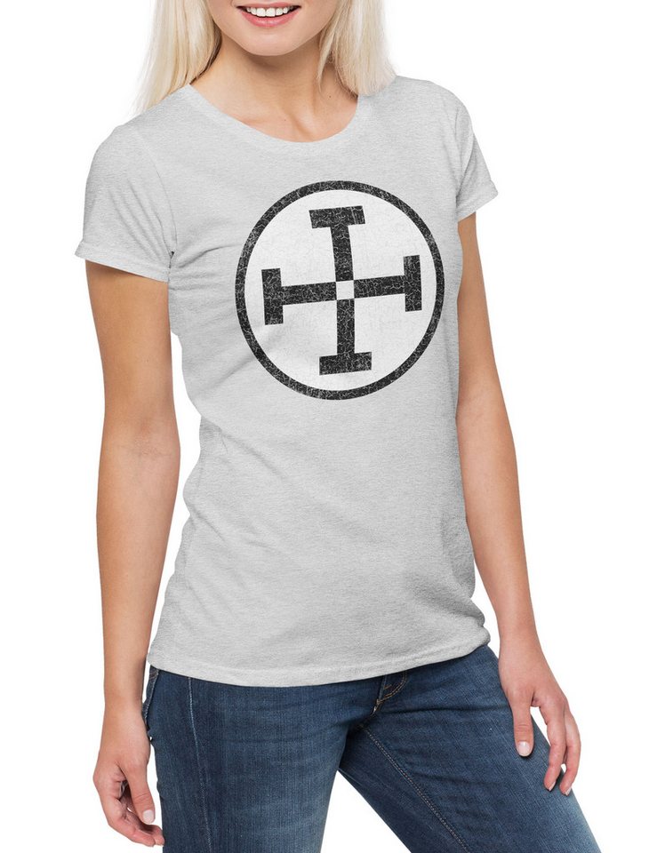 Urban Backwoods Print-Shirt Libria Symbol Damen T-Shirt Equilibrium Sign Logo Insigina John Dupont (1-tlg) Preston Prozium Errol Partridge von Urban Backwoods
