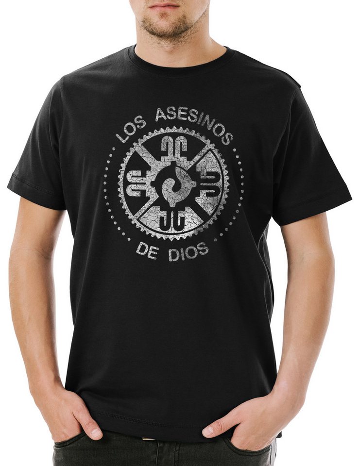 Urban Backwoods Print-Shirt Los Asenios Logo Herren T-Shirt Patch Biker Club Motorcycle Symbol (1-tlg) Sign Gang SOA MC von Urban Backwoods