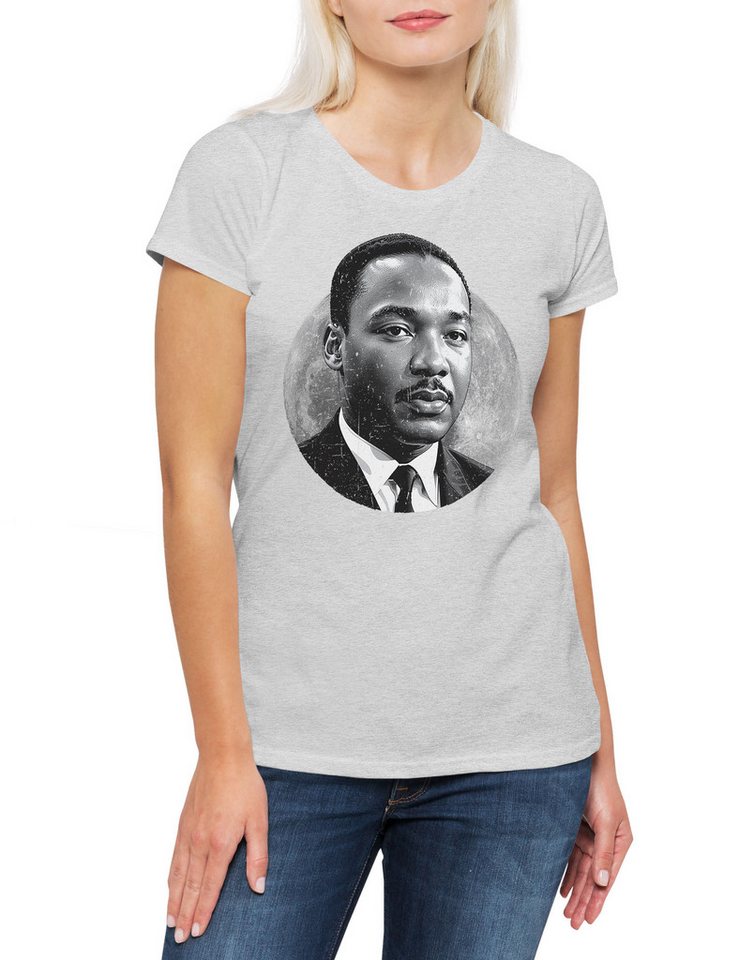 Urban Backwoods Print-Shirt MLK Moon Damen T-Shirt Martin African Luther American King Leader Dr. (1-tlg) Jr. Reverend Junior I von Urban Backwoods