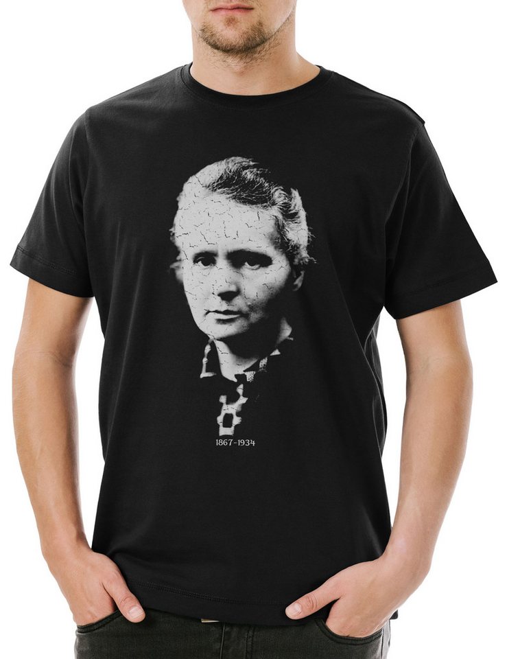 Urban Backwoods Print-Shirt Marie Curie Herren T-Shirt Skodowska hysiker Chemikerin Chemiker (1-tlg) Physik Chemie Chemistry Physikerin von Urban Backwoods