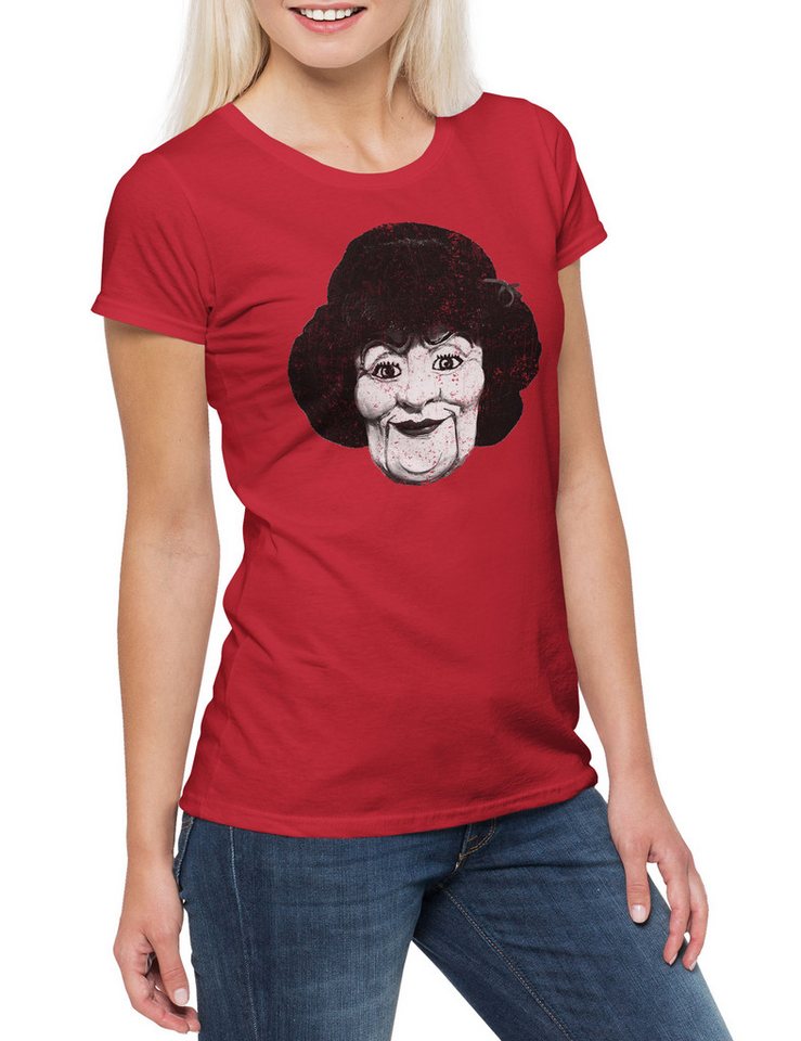 Urban Backwoods Print-Shirt Marjorie Damen T-Shirt American TV Horror Story AHS Keep Calm Puppe (1-tlg) Puppet Chester Creb Series von Urban Backwoods