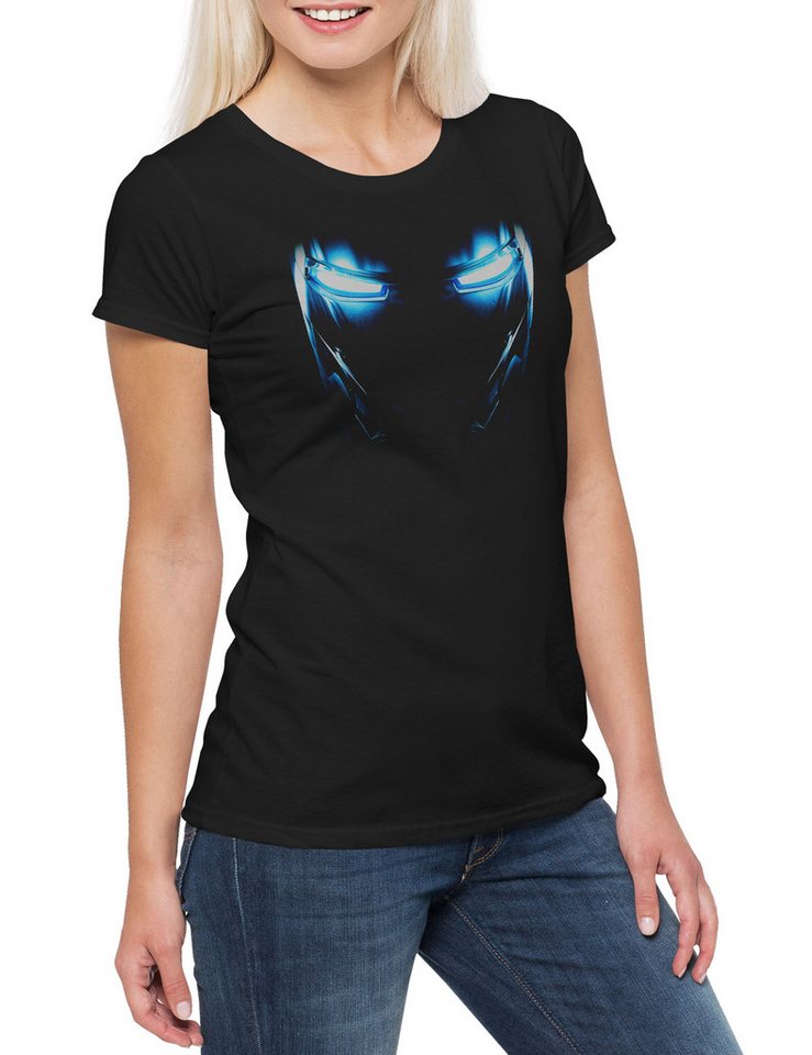 Urban Backwoods Print-Shirt Mark II Armor Eyes Damen T-Shirt Tony Stark Iron Arc Reactor Sign Man (1-tlg) Mark 3 Industries Logo von Urban Backwoods