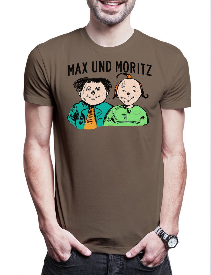 Urban Backwoods Print-Shirt Max und Moritz Herren T-Shirt Wilhelm Lausbuben Klassiker Busch (1-tlg) Gedicht Buch Bild 19. von Urban Backwoods