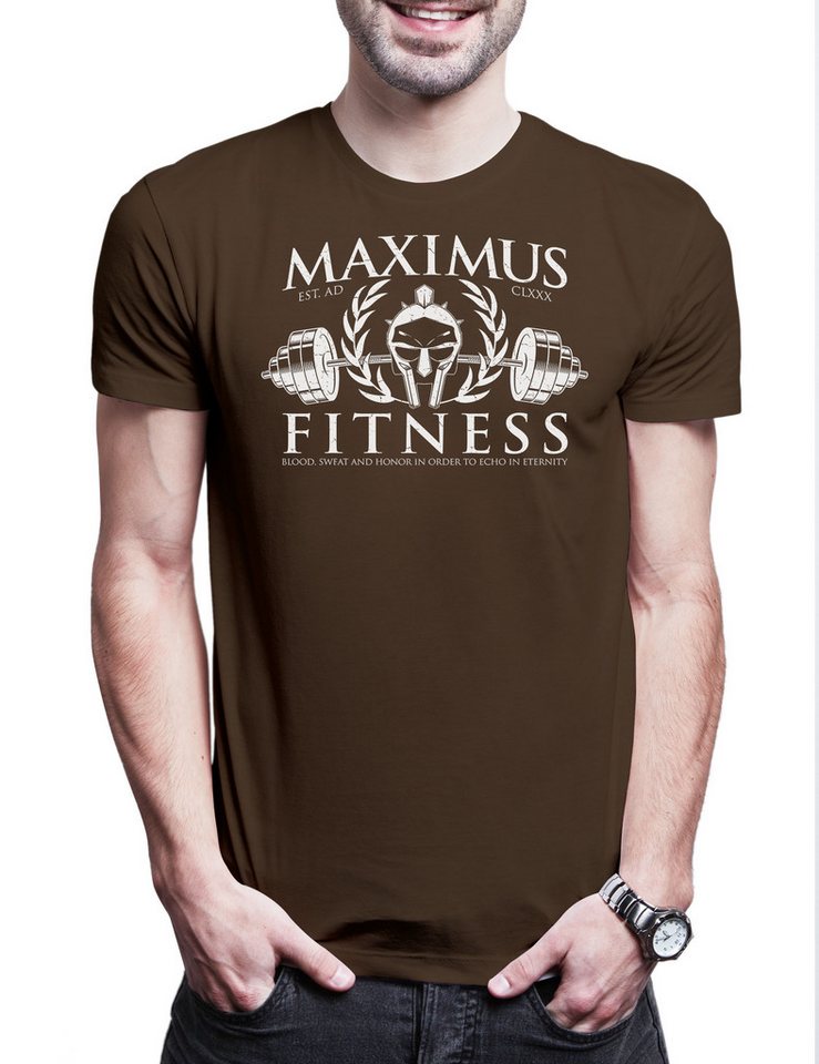 Urban Backwoods Print-Shirt Maximus Fitness Herren T-Shirt Sanguis Spartacus Et Gloria TV (1-tlg) Spartakus Roman Gladiator Rom von Urban Backwoods