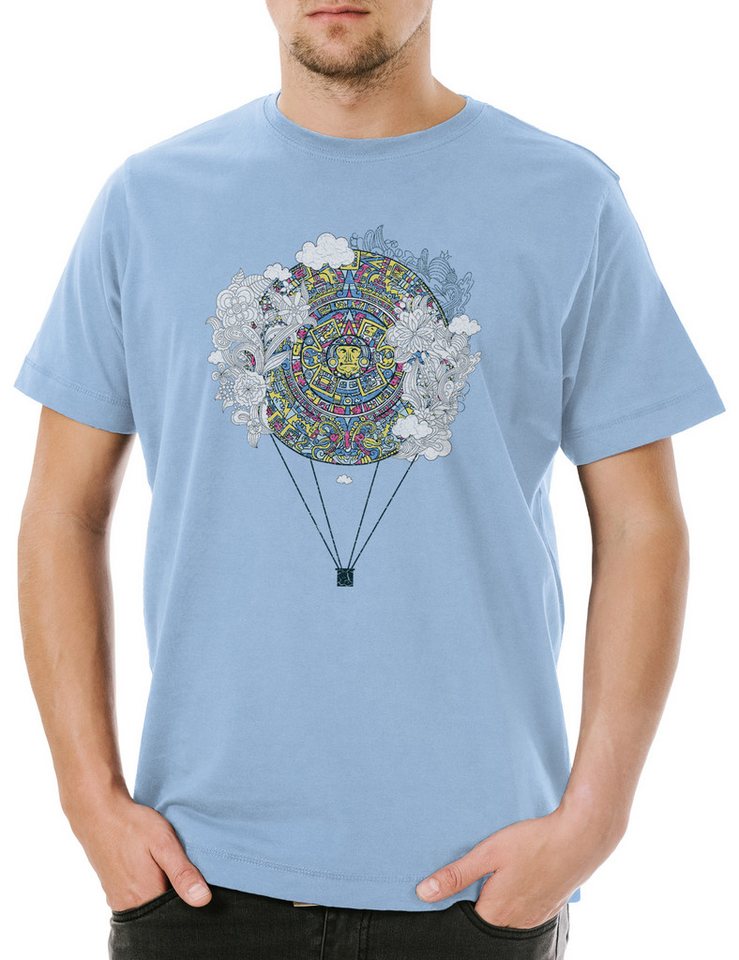 Urban Backwoods Print-Shirt Mayan Calendar Balloon Herren T-Shirt Azteken Kalender Maya Symbol (1-tlg) Sign Aztec Native American von Urban Backwoods