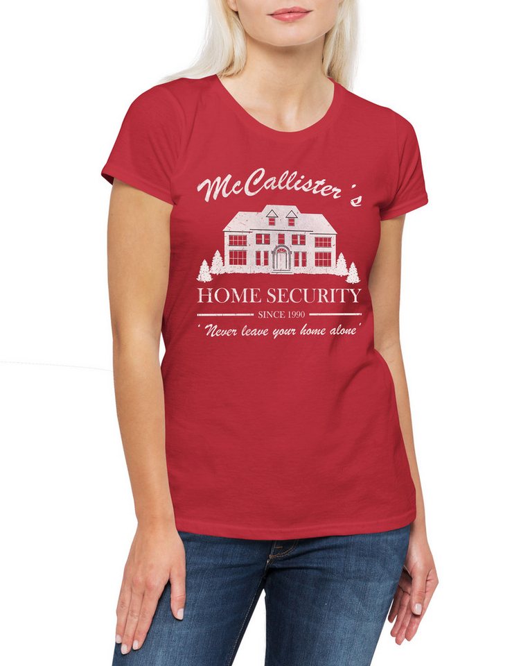 Urban Backwoods Print-Shirt McCallister Home Security Damen T-Shirt Zuhaus Kevin Alone Allein (1-tlg) X-Mas Christmas Weihnachten Movie von Urban Backwoods