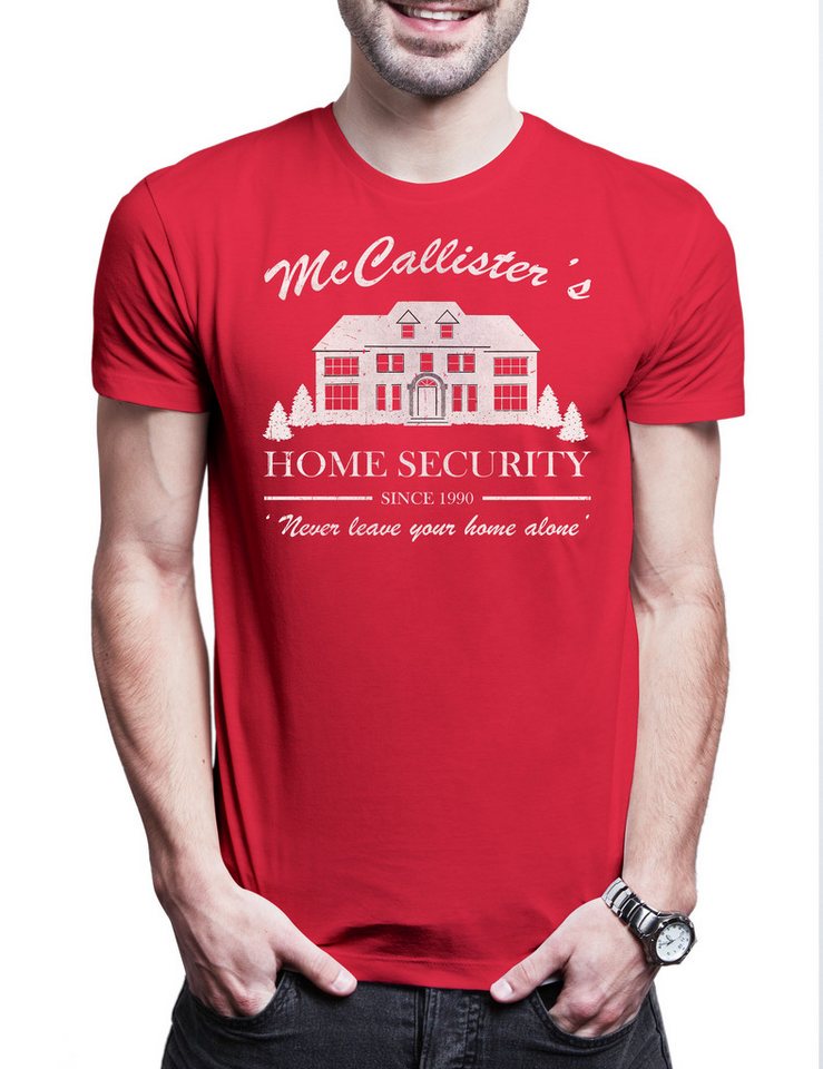 Urban Backwoods Print-Shirt McCallister Home Security Herren T-Shirt Zuhaus Kevin Alone Allein (1-tlg) X-Mas Christmas Weihnachten Movie von Urban Backwoods