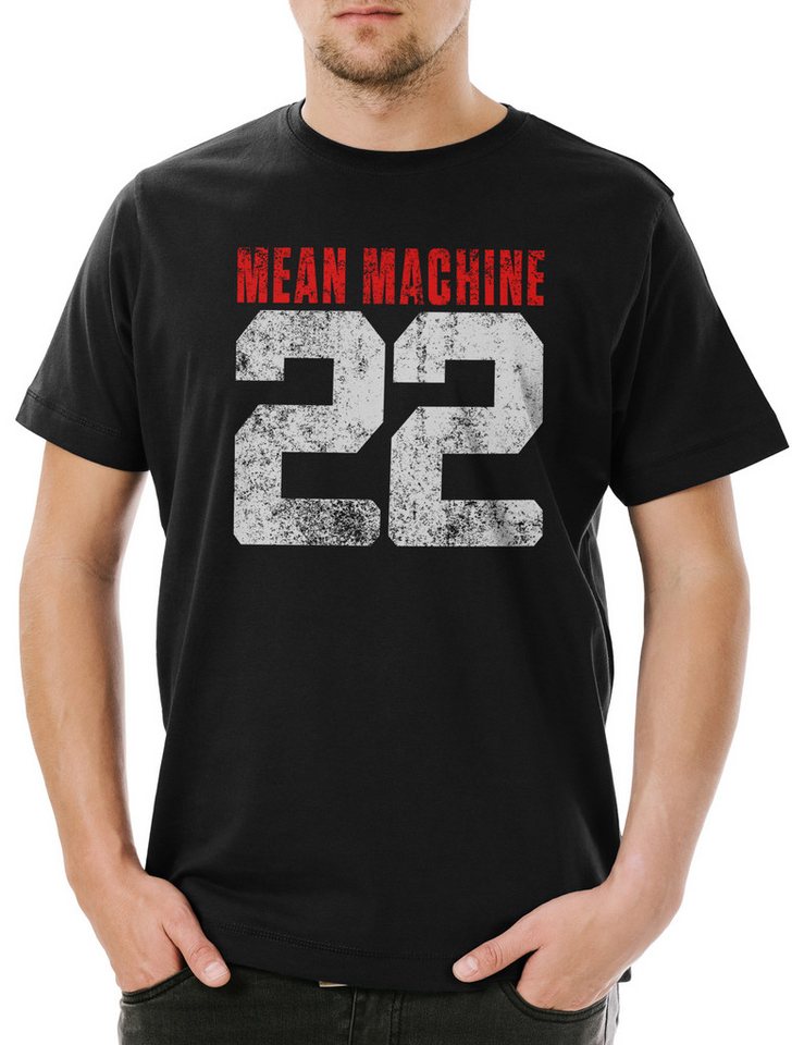 Urban Backwoods Print-Shirt Mean Machine 22 Herren T-Shirt The Longest Yard Die Härteste Meile (1-tlg) Spiel Ohne Regeln Film von Urban Backwoods