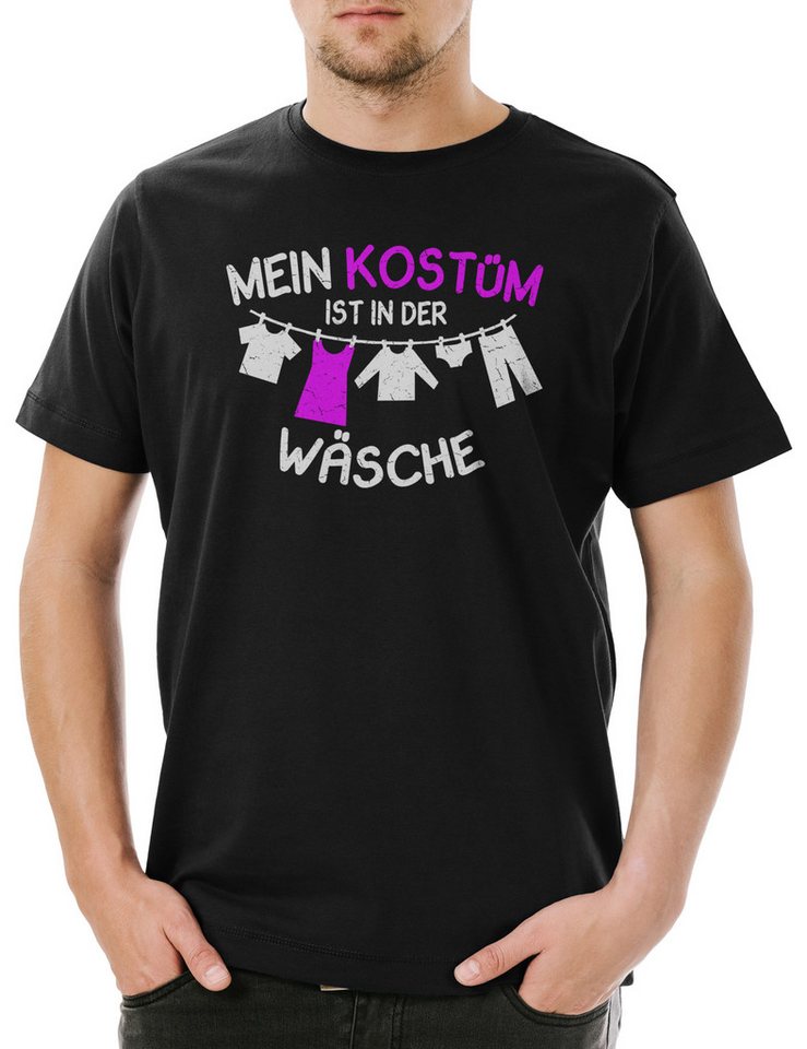Urban Backwoods Print-Shirt Mein Kostüm Ist In Der Wäsche Herren T-Shirt Fasching Fassenacht (1-tlg) Karneval Narr Jeck Verkleidung von Urban Backwoods