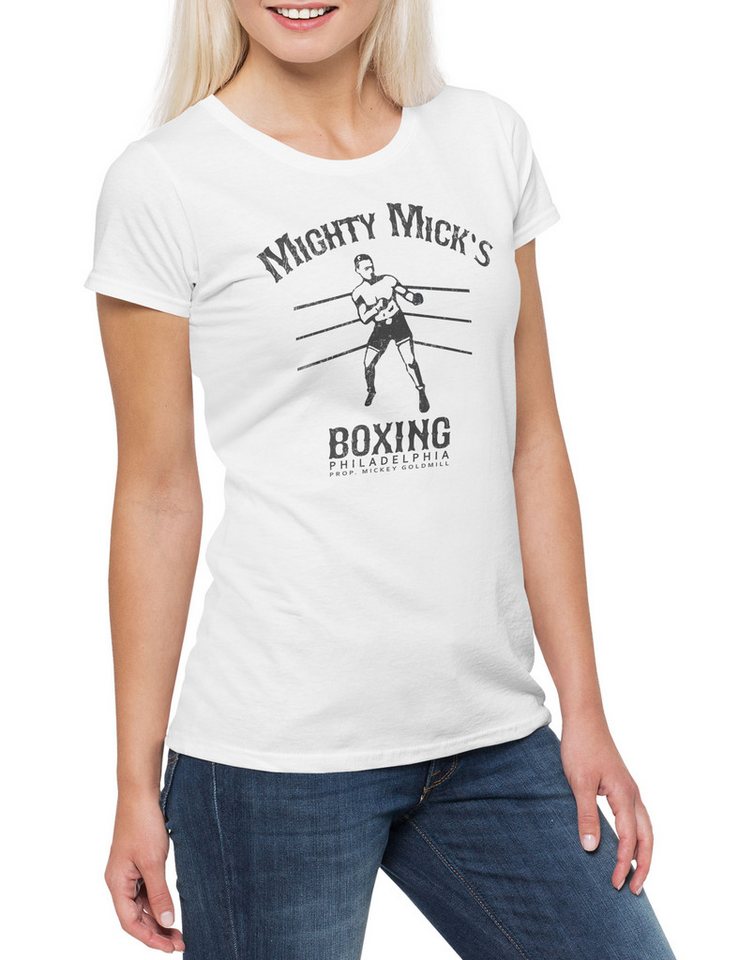 Urban Backwoods Print-Shirt Mighty Mick's Boxing II Damen T-Shirt Tommy Gym Rocky Haven Adrian (1-tlg) Boxer Balboa Movie Club von Urban Backwoods