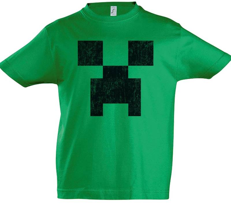Urban Backwoods Print-Shirt Mine Pixel Creeper Kinder T-Shirt Gamer Games Gaming Craft Nerd Freak (1-tlg) Fan Game Geek Nerd von Urban Backwoods