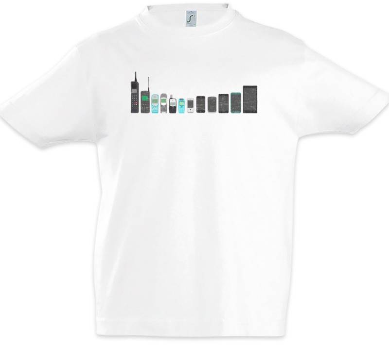 Urban Backwoods Print-Shirt Mobile Phone Evolution Kinder T-Shirt Fun Geek Nerd Charles Darwin (1-tlg) Hand Smartphone Entwicklung Technik von Urban Backwoods