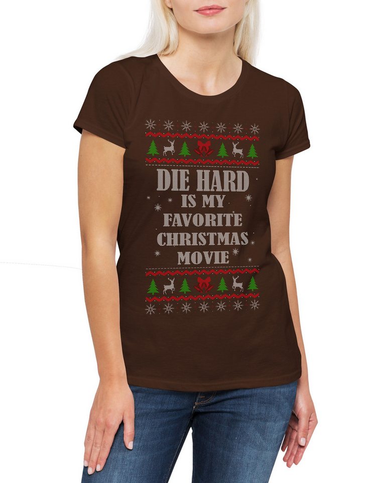 Urban Backwoods Print-Shirt My Favorite Christmas Movie Damen T-Shirt Merry Hard Santa Die Langsam (1-tlg) X-Mas Stirb Claus Weihnachten von Urban Backwoods
