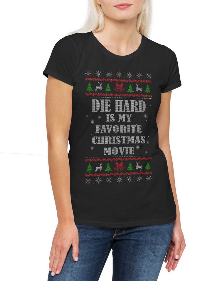 Urban Backwoods Print-Shirt My Favorite Christmas Movie Damen T-Shirt Merry Hard Santa Die Langsam (1-tlg) X-Mas Stirb Claus Weihnachten von Urban Backwoods