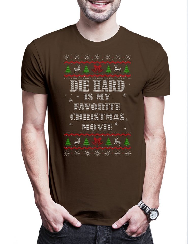 Urban Backwoods Print-Shirt My Favorite Christmas Movie Herren T-Shirt Merry Hard Santa Die (1-tlg) X-Mas Stirb Claus von Urban Backwoods