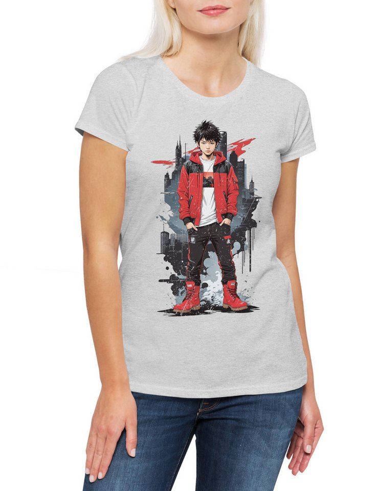 Urban Backwoods Print-Shirt Neo-Tokyo Biker Damen T-Shirt Kaneda Anime Shotaro Akira Cyberpunk (1-tlg) Tokyo Neo Tetsuo Shima von Urban Backwoods