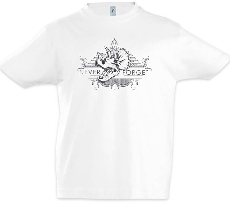 Urban Backwoods Print-Shirt Never Forget Dinosaurs Kinder T-Shirt Triceratops Dinosaurier Dino (1-tlg) Dinosaur Tyrannosaurus Rex T-Rex von Urban Backwoods