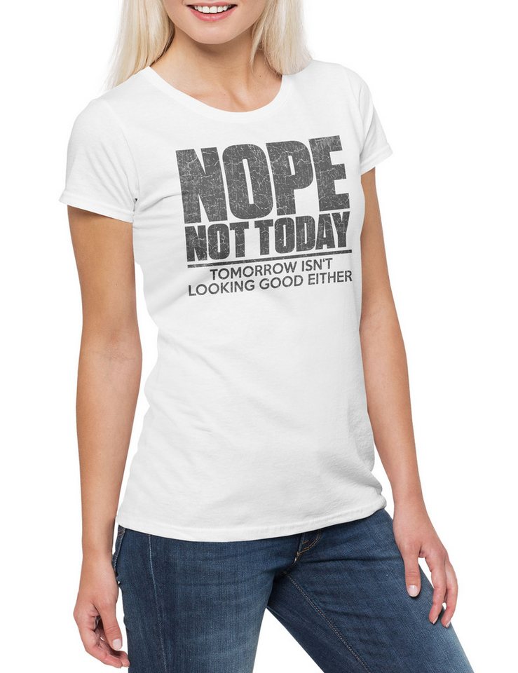 Urban Backwoods Print-Shirt Nope Not Today Damen T-Shirt Gamer Gaming Video RPG Roleplay PC Admin (1-tlg) Informatiker Informatik Dungeons Computer von Urban Backwoods