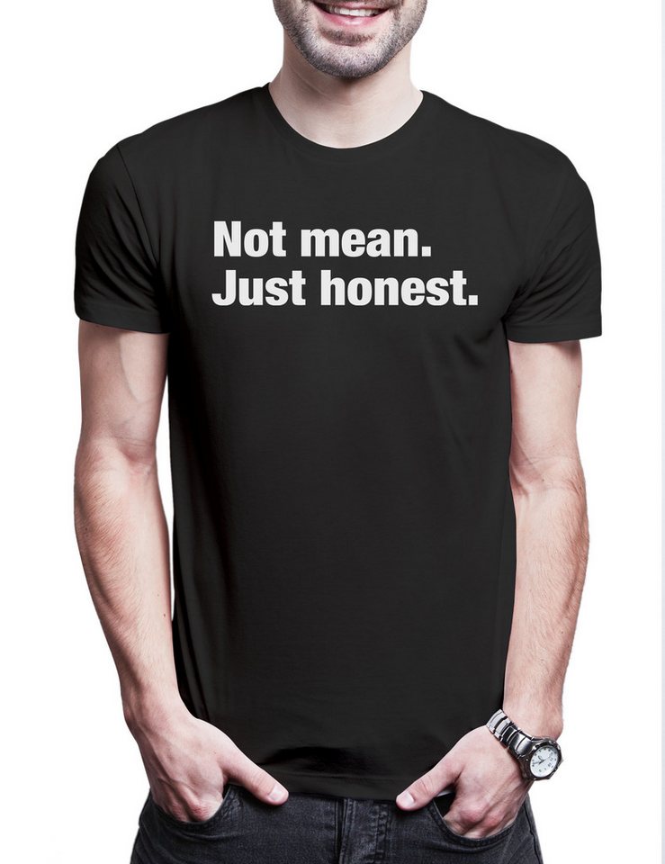 Urban Backwoods Print-Shirt Not Mean Just Honest Herren T-Shirt Slogan Spruch Motto Fun Spaß (1-tlg) Comedy Joke Statement Classic von Urban Backwoods