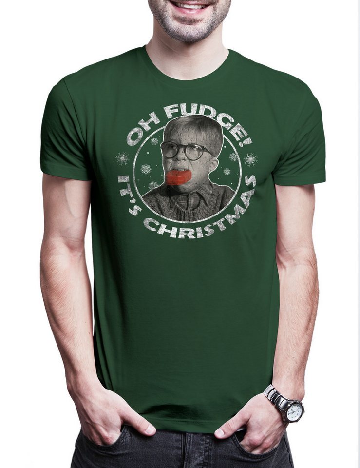 Urban Backwoods Print-Shirt Oh Fudge It´s Christmas Herren T-Shirt A Fröhliche Weihnachten Story (1-tlg) Ralphie 1983 Film Movie von Urban Backwoods