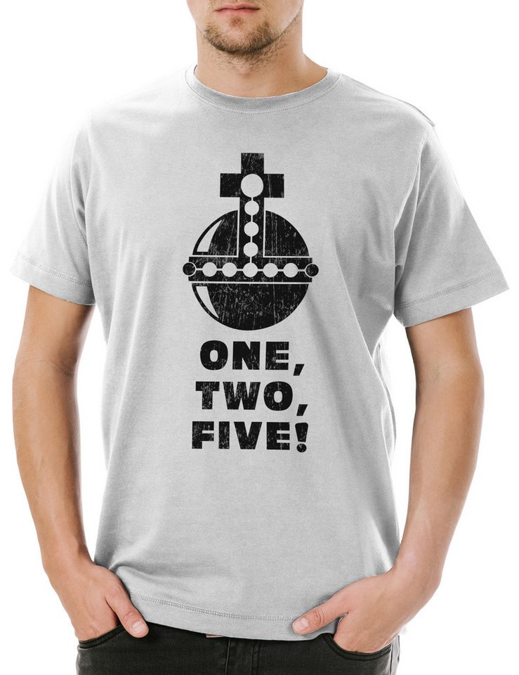 Urban Backwoods Print-Shirt One Two Five Herren T-Shirt Monty Fun Knights Python and the holy (1-tlg) grail Ni Ritter der von Urban Backwoods