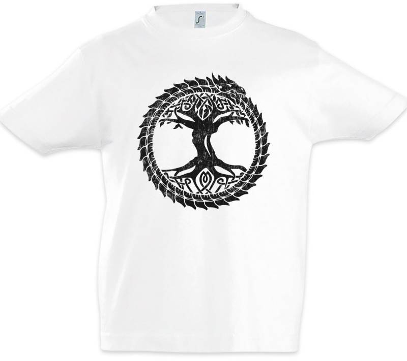 Urban Backwoods Print-Shirt Ouroboros Yggdrasil Kinder T-Shirt Celtic Irminsul Tree Loki of Life (1-tlg) Thor Snake Weltenbaum Wikinger von Urban Backwoods
