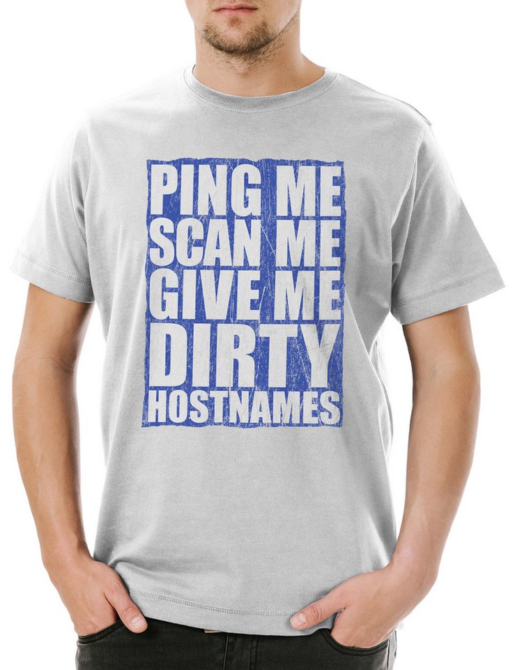 Urban Backwoods Print-Shirt Ping Me Scan Me Herren T-Shirt Internet Programmierer PC IT (1-tlg) Informatiker Computer Science Admin von Urban Backwoods