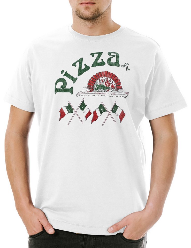 Urban Backwoods Print-Shirt Pizza Symbol Herren T-Shirt Italia Fun Italien Symbol Zeichen Logo (1-tlg) Sign Pizzabäcker Pizzeria Maker von Urban Backwoods