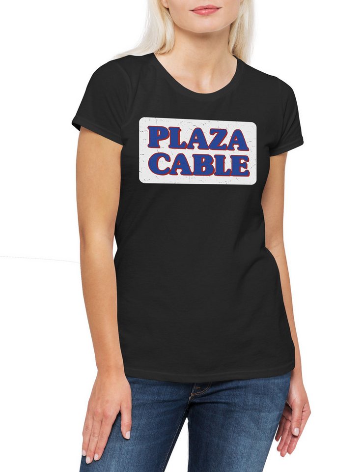 Urban Backwoods Print-Shirt Plaza Cable Damen T-Shirt Zeichen Sign Insignia Logo Company Seinfeld (1-tlg) Firma Jerry Office TV von Urban Backwoods