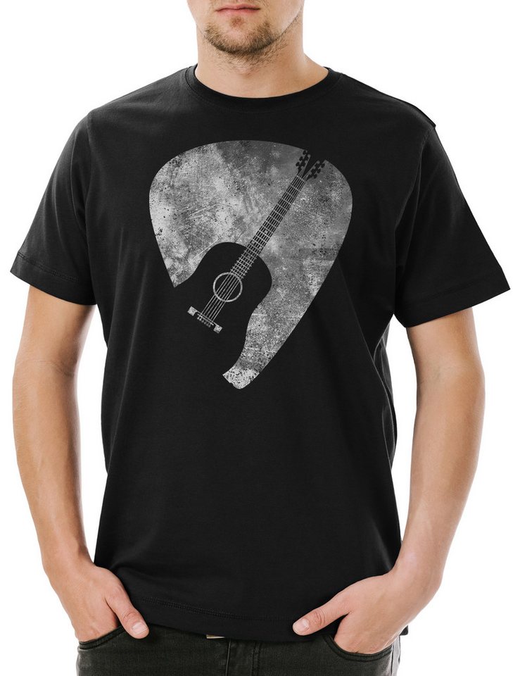 Urban Backwoods Print-Shirt Plectrum Herren T-Shirt Guitar Gitarren Plektrum Pick Gitarrist (1-tlg) Musiker Flatpick Music Gitarre von Urban Backwoods